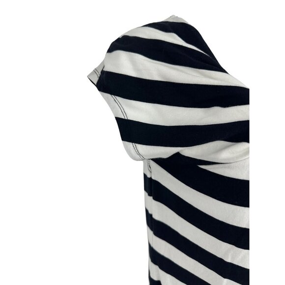 Garnet Hill Cap Sleeve Twisted Neck T-Shirt Size XS - Picture 3 of 8